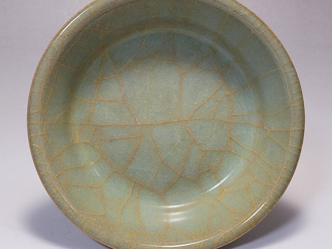 翡色 青釉 貫入 筆洗 宋元時代 幅約12.2cm