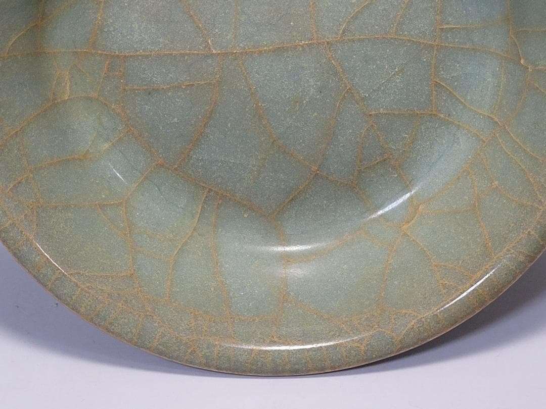 翡色 青釉 貫入 筆洗 宋元時代 幅約12.2cm