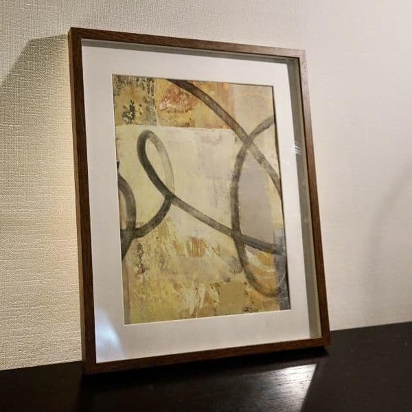 モダンアート 現代アート 北欧 抽象画 プリント 額縁付き 52×42cm