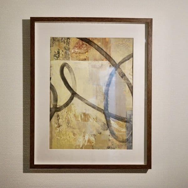 モダンアート 現代アート 北欧 抽象画 プリント 額縁付き 52×42cm