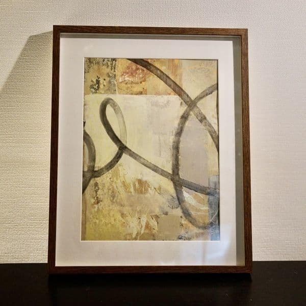 モダンアート 現代アート 北欧 抽象画 プリント 額縁付き 52×42cm