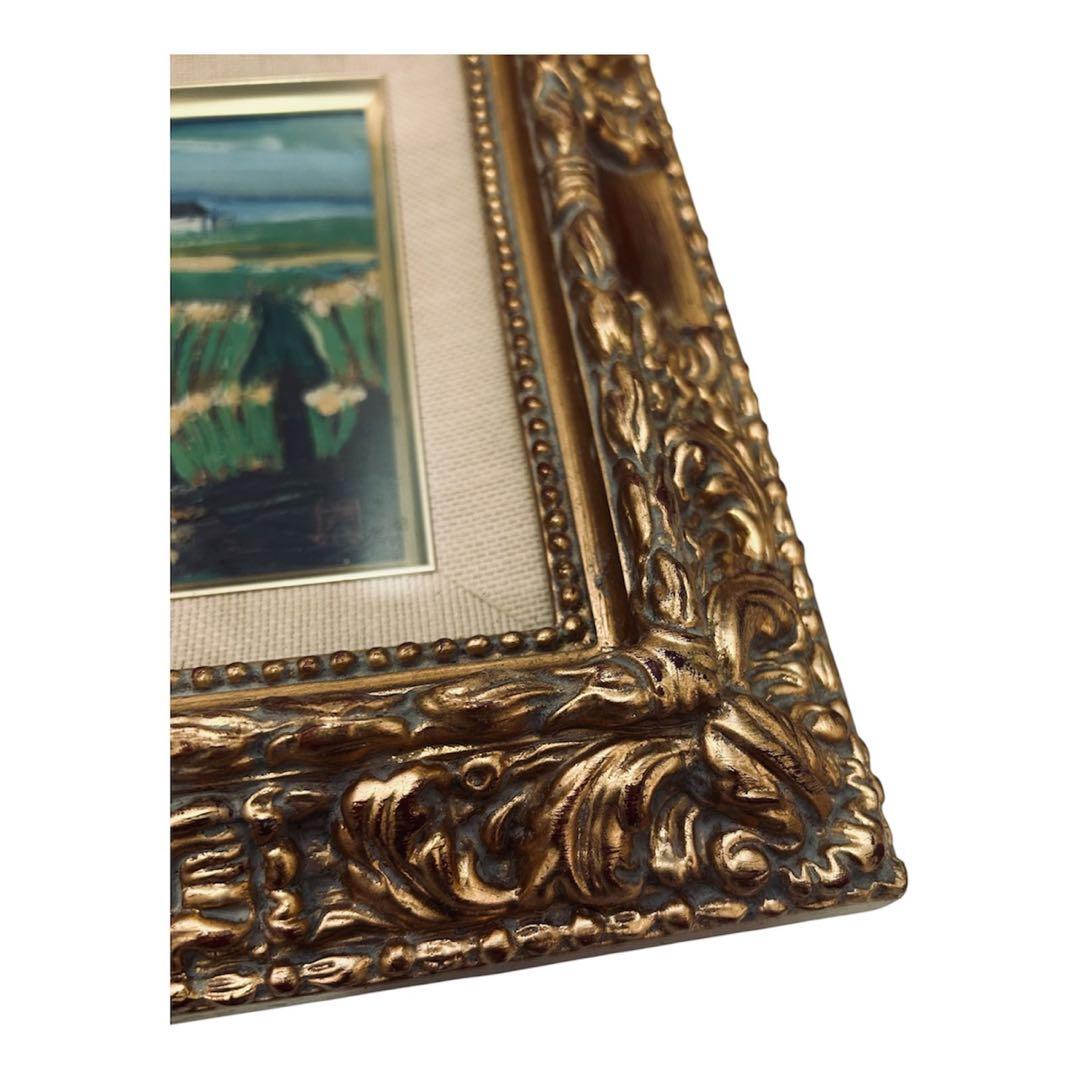 手描き ミニアート 麦畑風景画