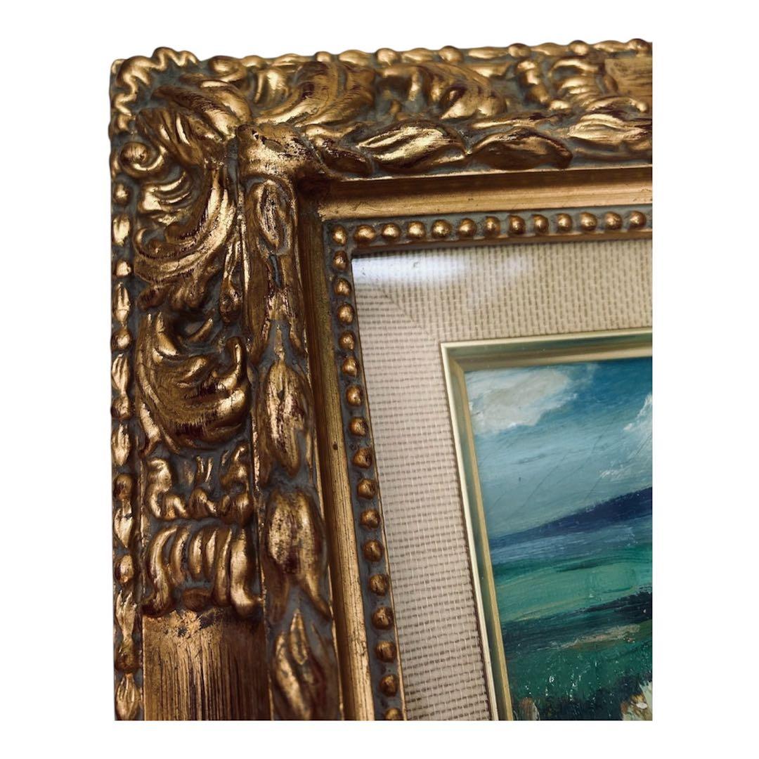 手描き ミニアート 麦畑風景画