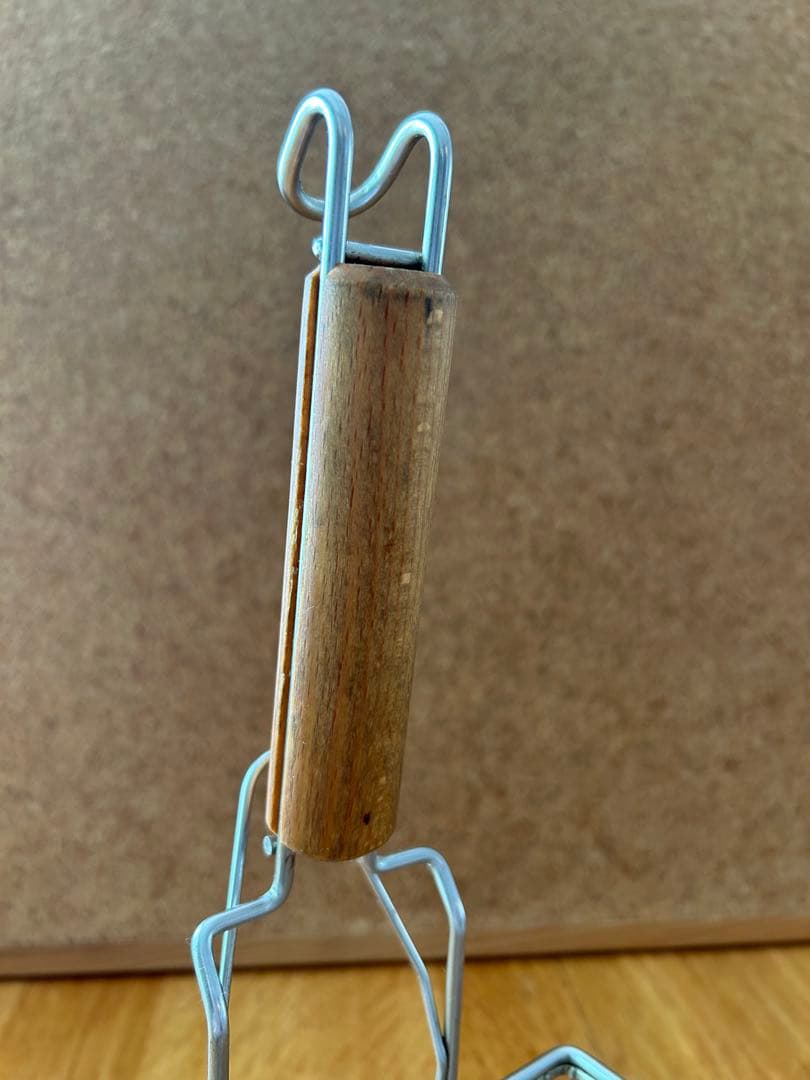 日本製 木柄 コンパクト 角型 フライヤー カゴ [篭・揚げかご・編み・アミ]