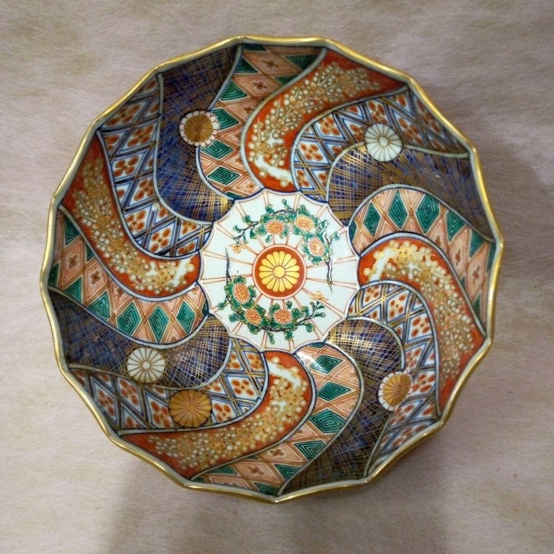 大聖寺伊万里　古美術　古道具　骨董品　捻金彩染錦文