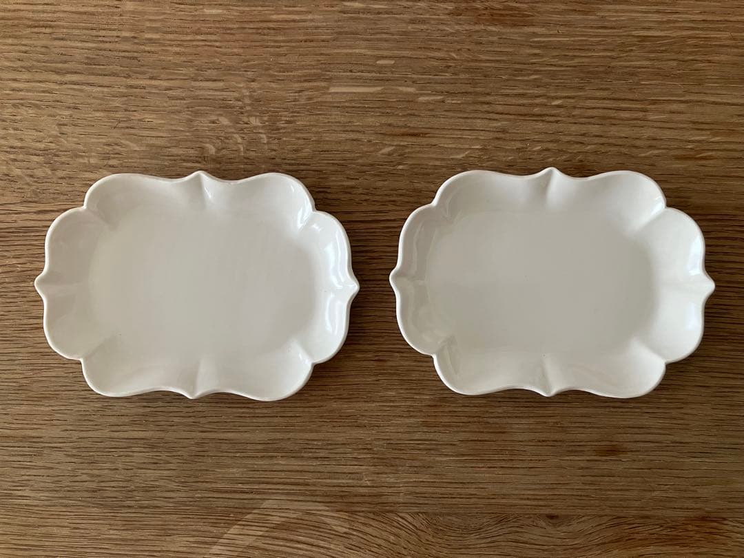 岡田直人さんの輪花プレート 2枚セット