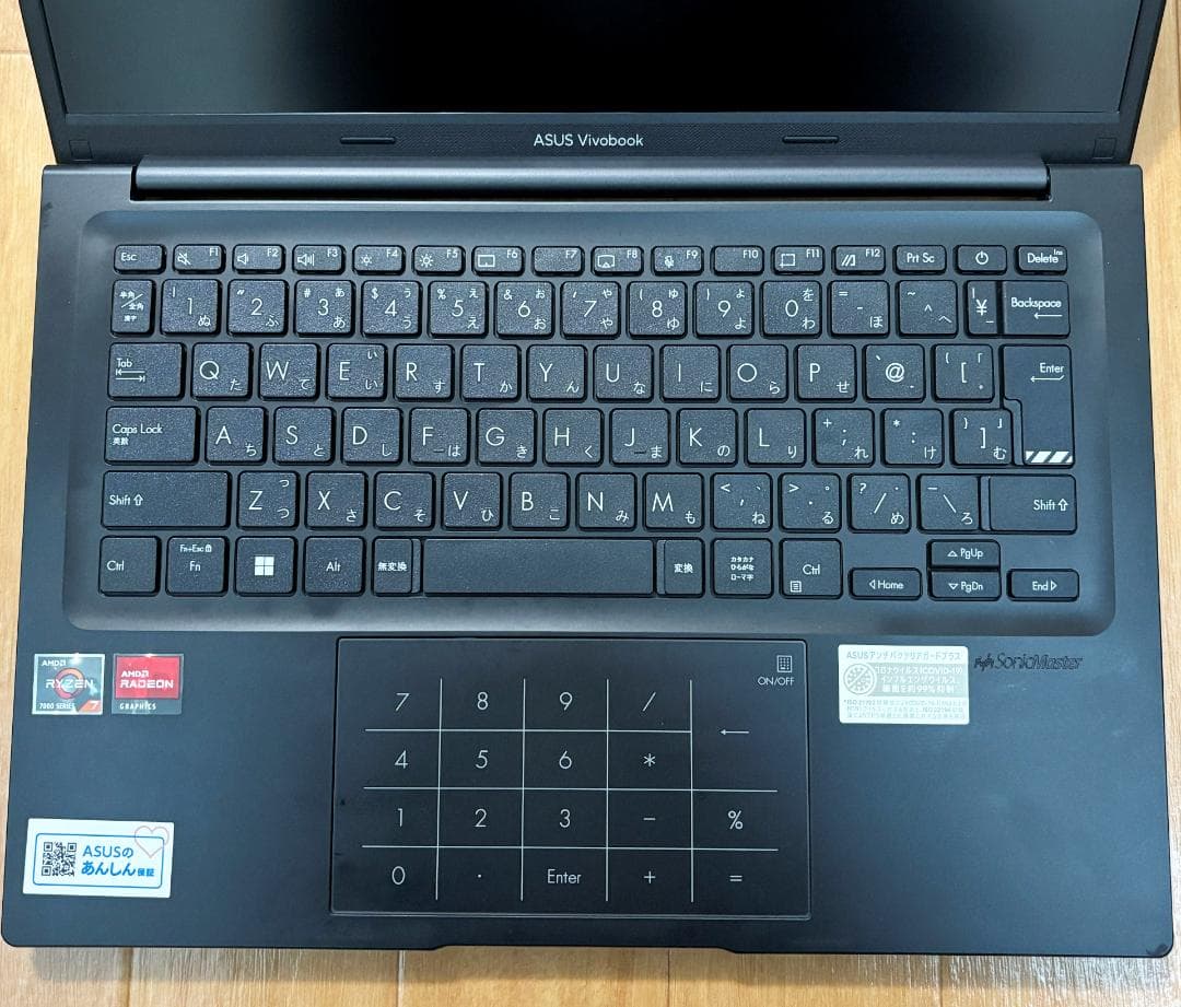 ノートPC ASUS Vivobook14 Ryzen7 16GB SSD1TB