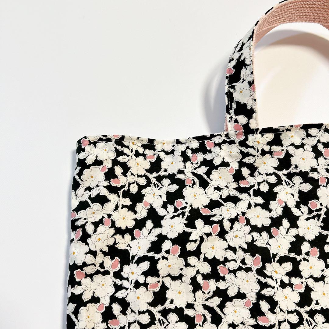 【Bonpoint起用柄】リバティ　レッスンバッグ　手提げ　入園入学　シャネル