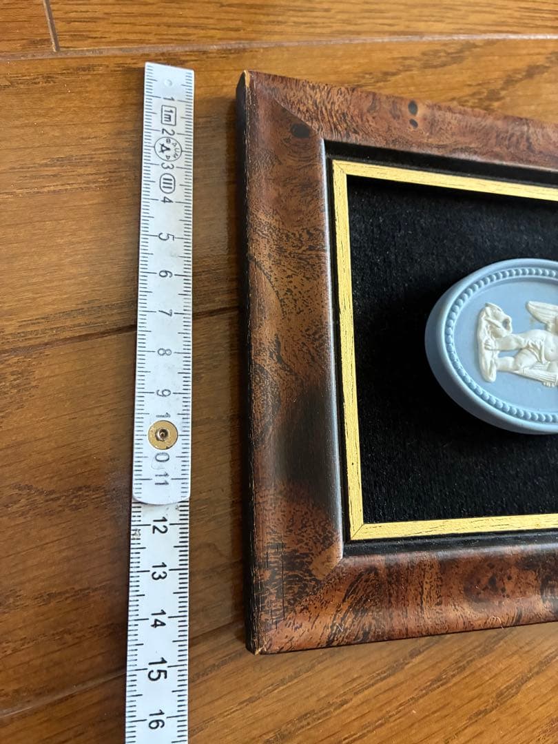  ウェッジウッド　陶板　壁掛け　ジャスパー　ブルー　額縁　絵画