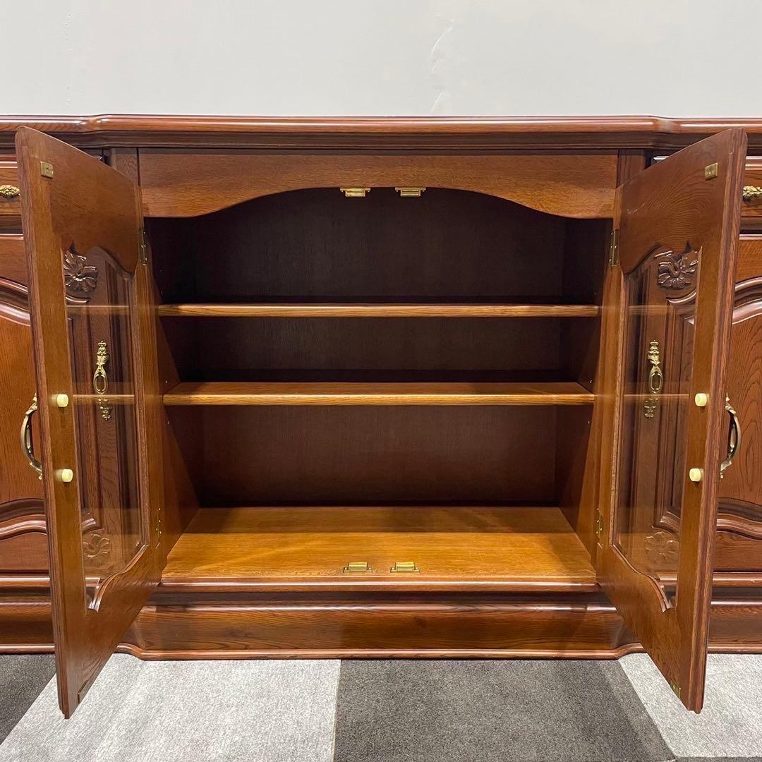 日家工芸 木彫り アルザス キャビネット サイドボード ヴィンテージ 家具