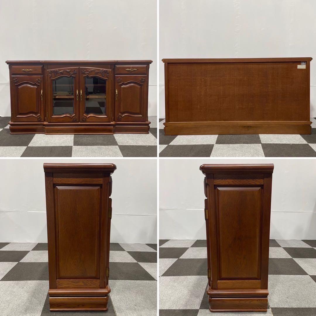 日家工芸 木彫り アルザス キャビネット サイドボード ヴィンテージ 家具