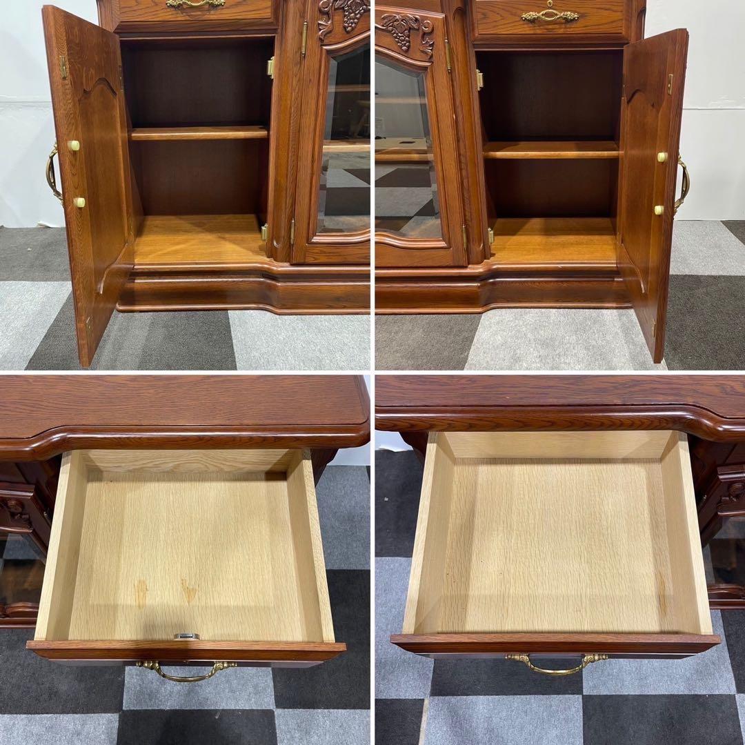 日家工芸 木彫り アルザス キャビネット サイドボード ヴィンテージ 家具