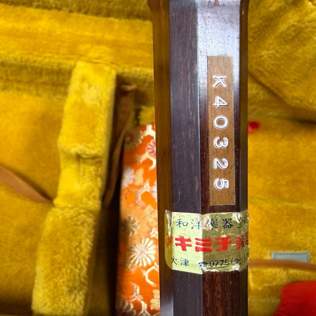 三味線　本体　ケース付き　ジャンク　破れアリ