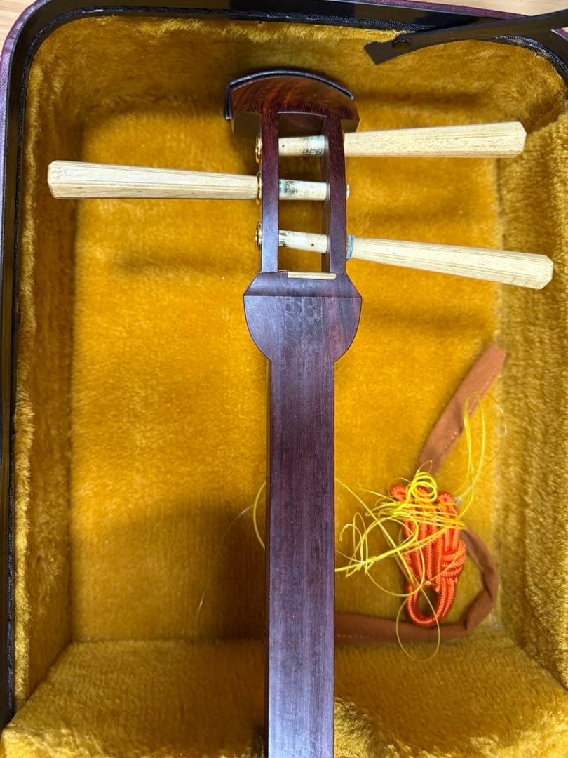 三味線　本体　ケース付き　ジャンク　破れアリ