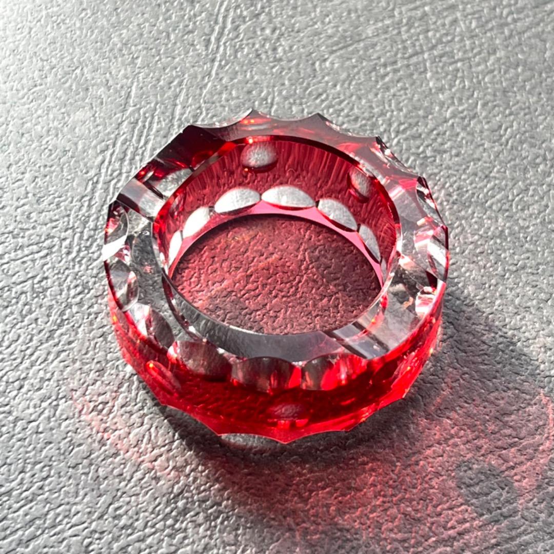 【美品】江戸切子 箸置き セット ガラス クリア