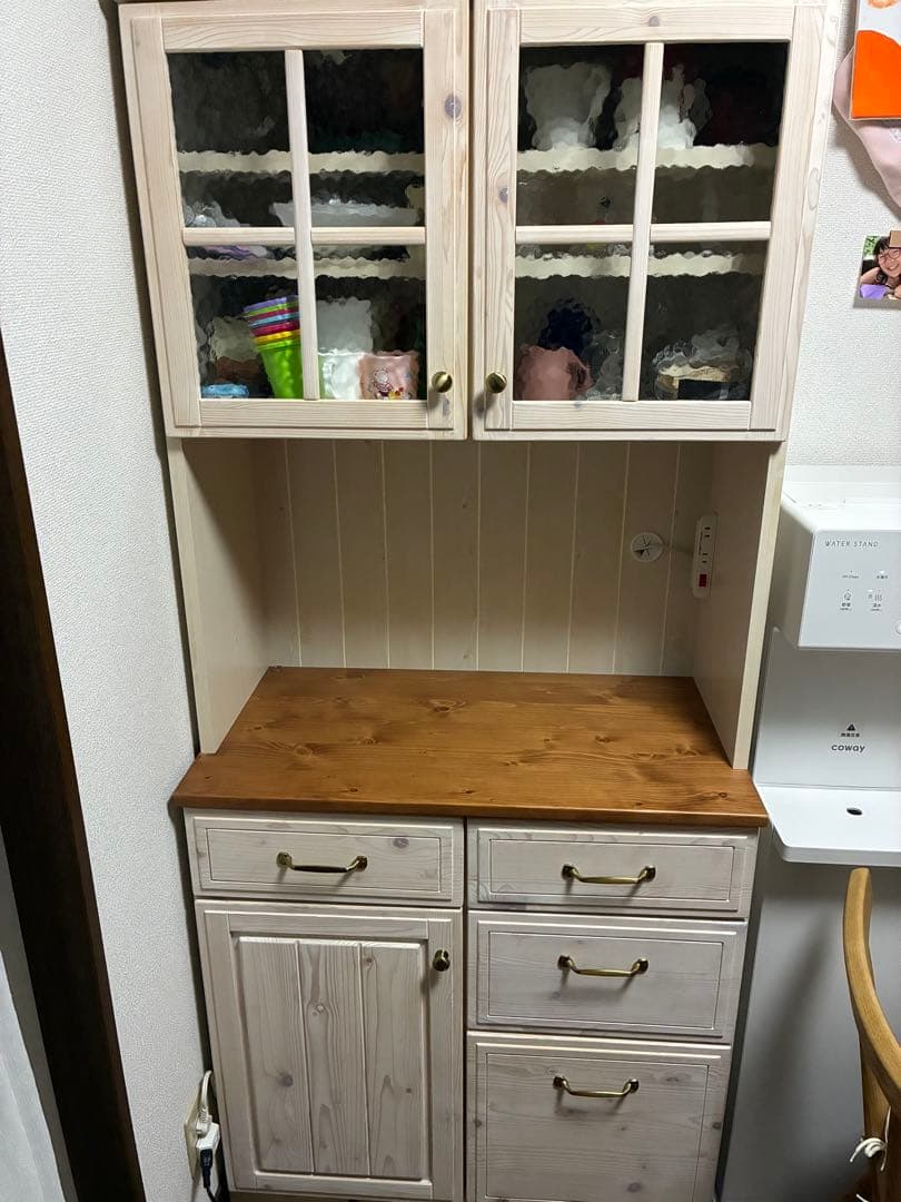 【美品】ニトリ　カップボード　幅80センチ　【定価69,900円】