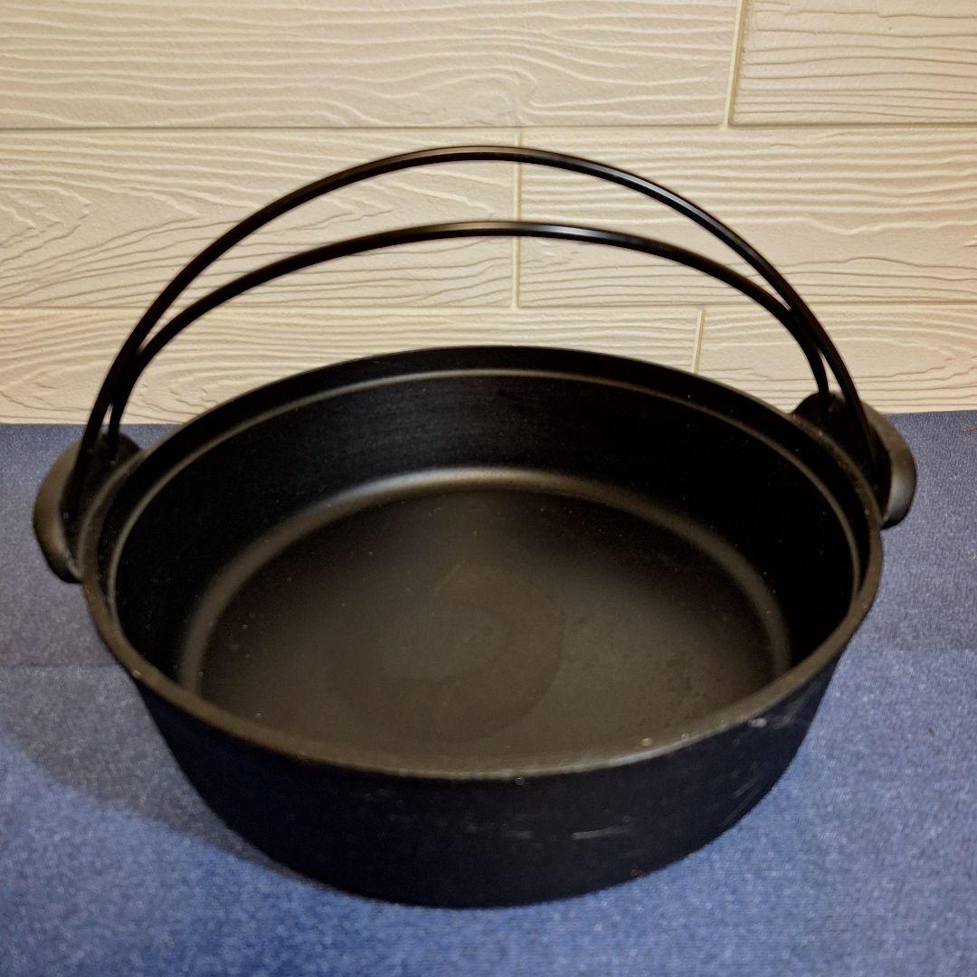 【IH対応・南部鉄器】いろり鍋 29cm 木蓋付き 田舎鍋 鉄鍋 煮込み料理に