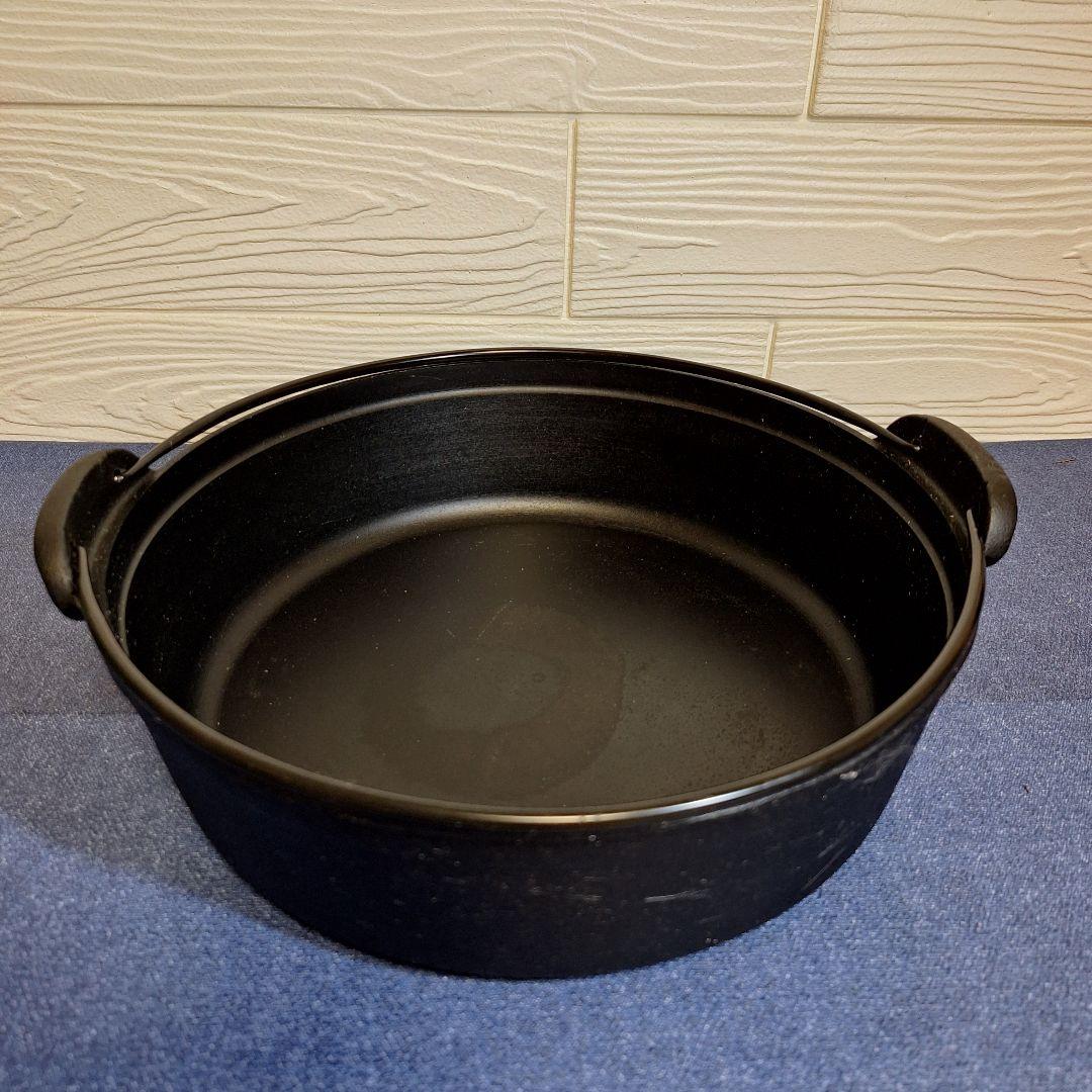 【IH対応・南部鉄器】いろり鍋 29cm 木蓋付き 田舎鍋 鉄鍋 煮込み料理に