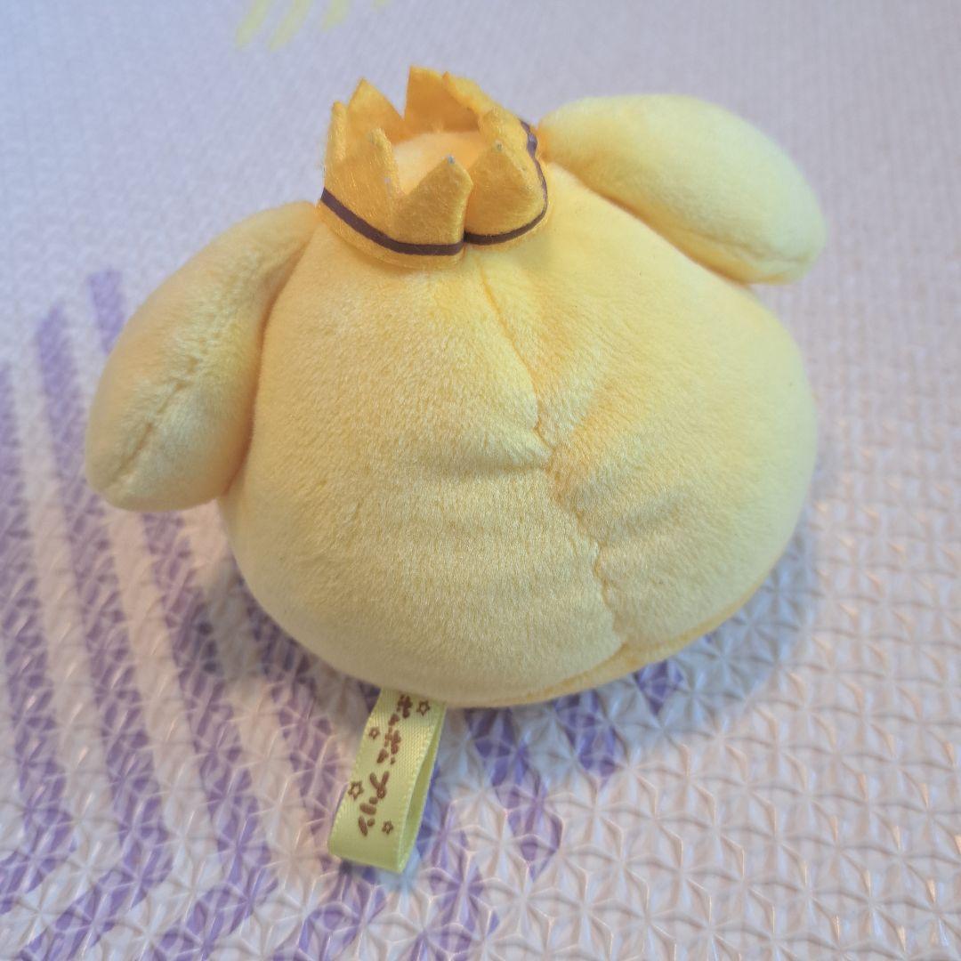 ポムポムプリン　もちもちコロコロ　王冠付き　おひげ　ぬいぐるみ　髭　ストラップ