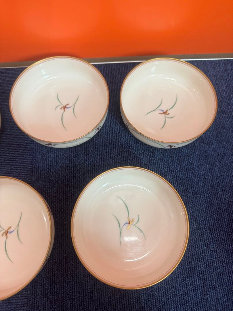 1703 香蘭社　リンドフィールド　小鉢　5客　金彩　未使用