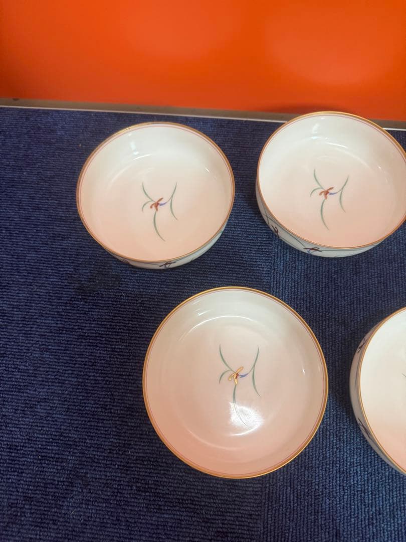 1703 香蘭社　リンドフィールド　小鉢　5客　金彩　未使用