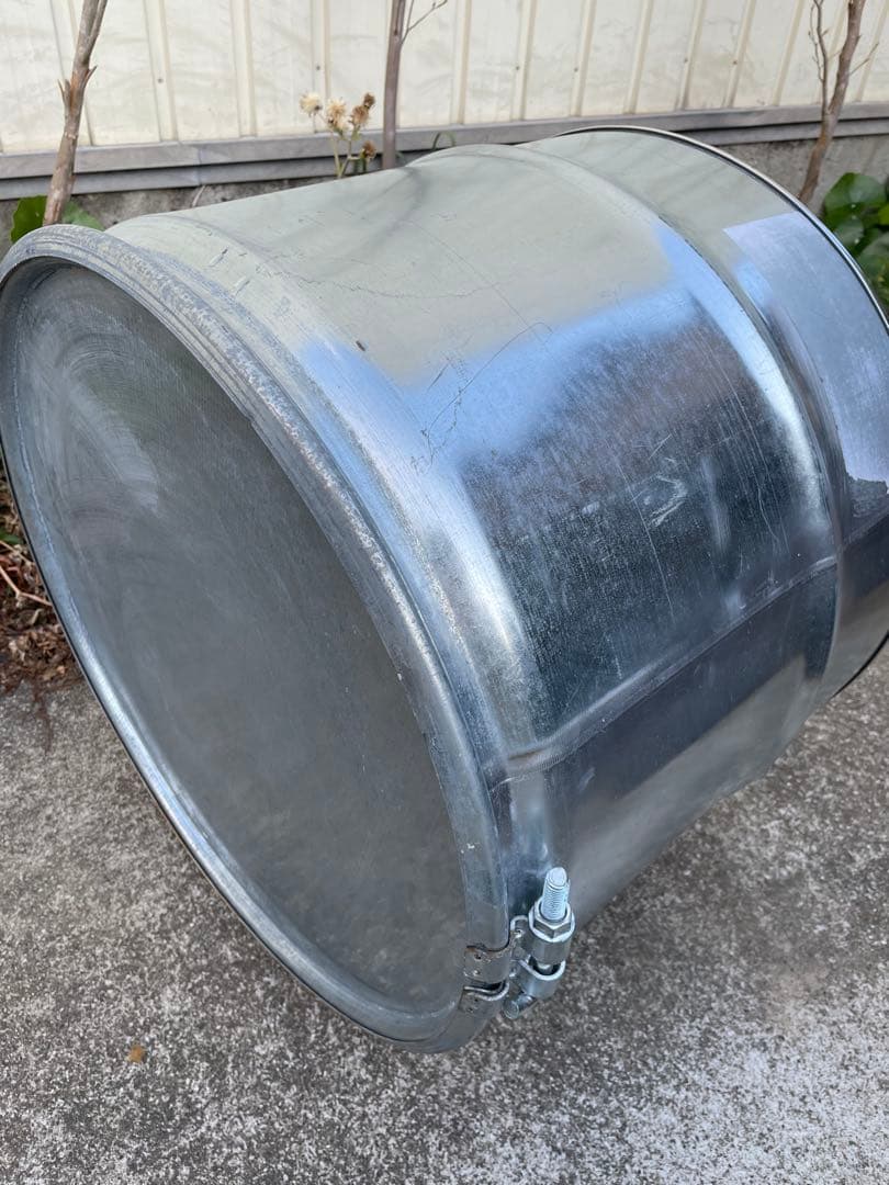 ひー ドラム缶 半切り プランター 上半分