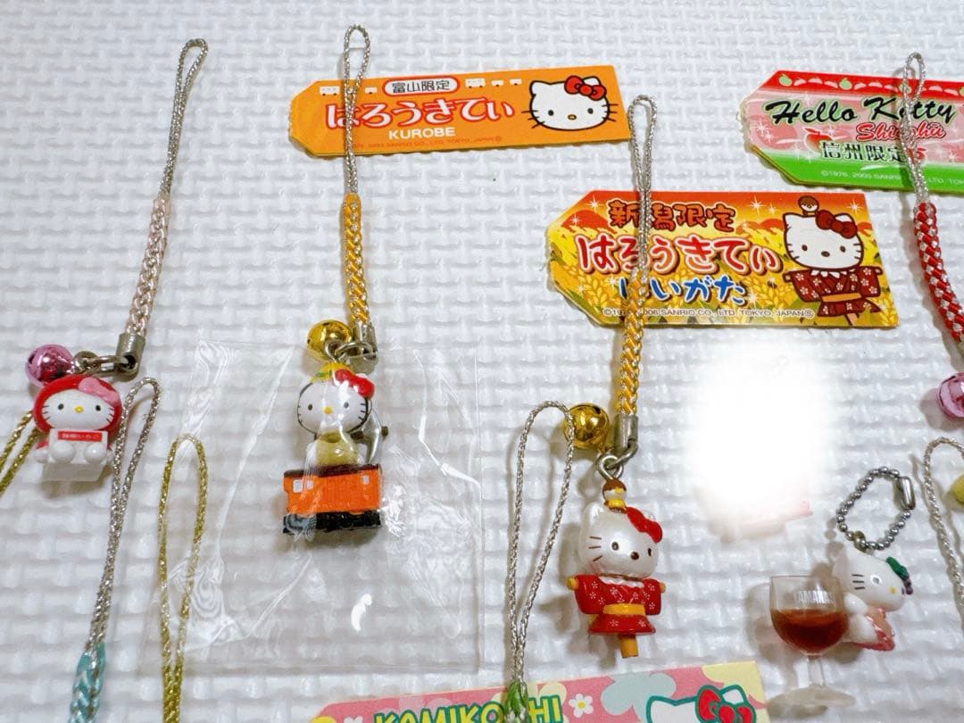 キティ　根付けストラップ　13個　ワインキティ