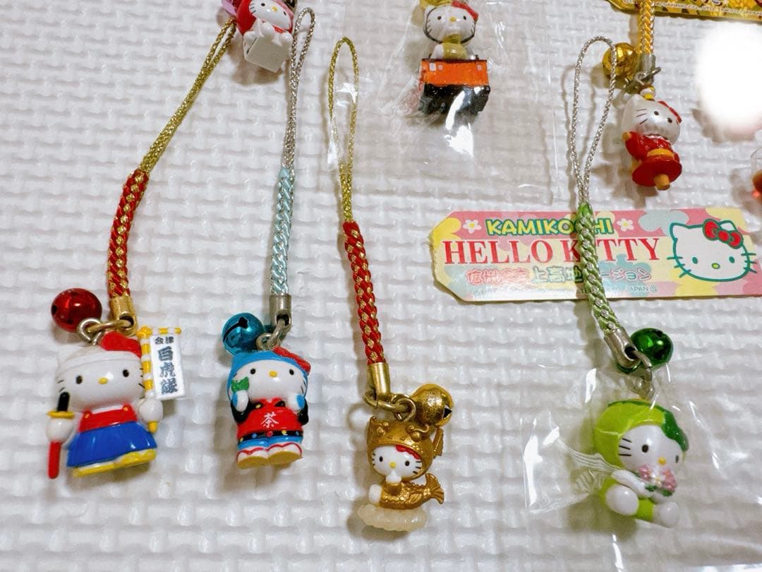 キティ　根付けストラップ　13個　ワインキティ