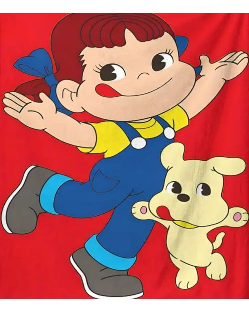 即日発送ふわふわが癖になる触り心地◎不二家ペコちゃん薄手BIG毛布ダブルサイズ