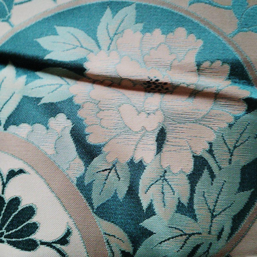 特製　グリーン　花模様　婚礼座布団高級品　5枚 仏間和室　冠婚葬祭