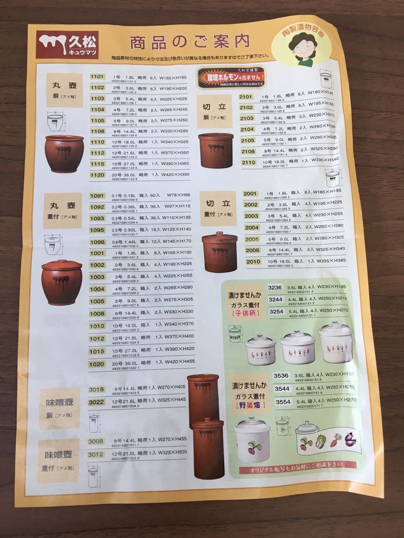 S416 常滑焼　久松　丸かめ蓋付き　漬物　糠漬け　ツボ　新品未使用品