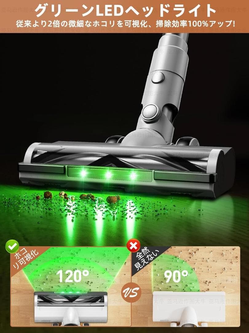 掃除機 コードレス【2025絶賛販売中・全体性能アップ!】 45000Pa