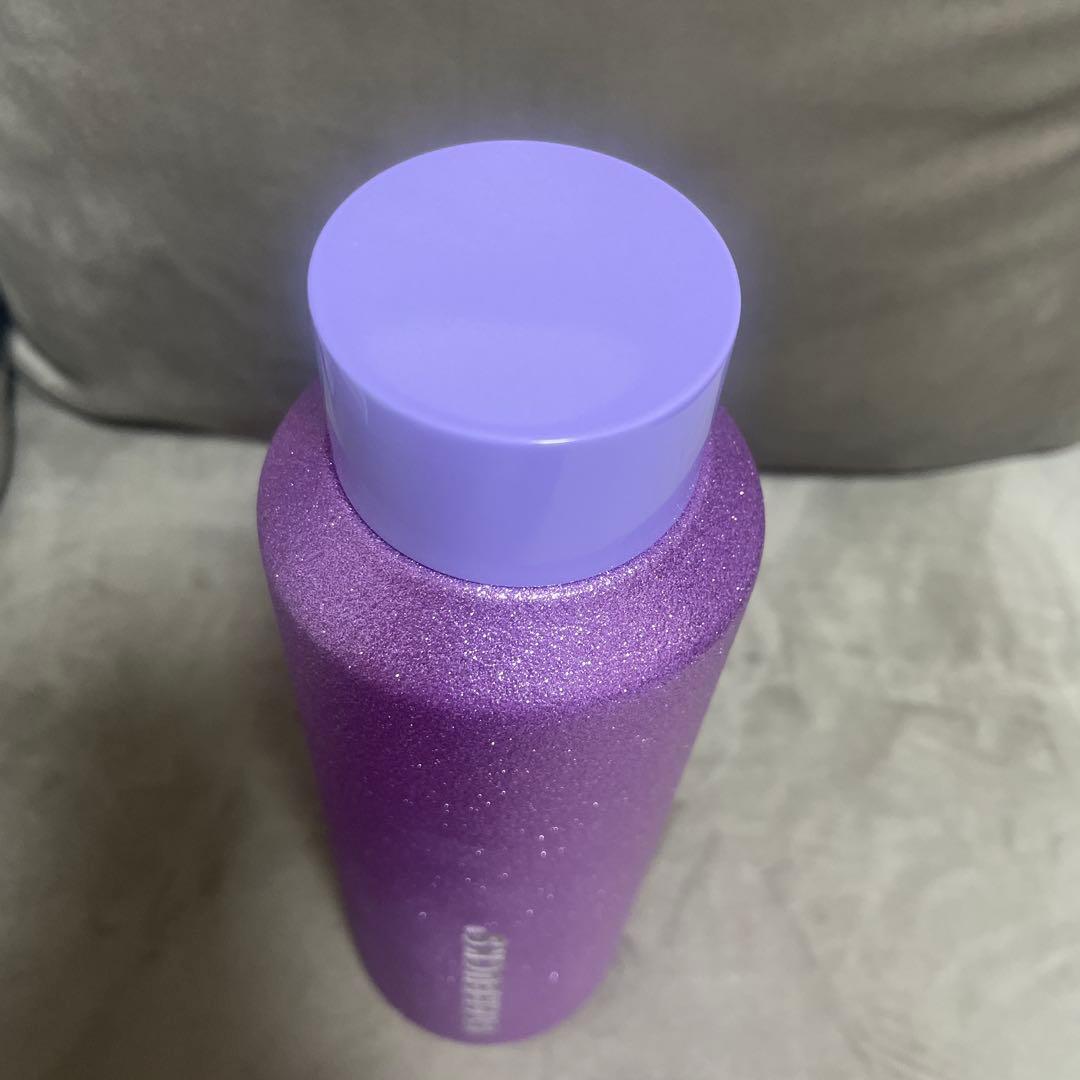 スターバックス　ステンレスボトル　グリッター　パープル