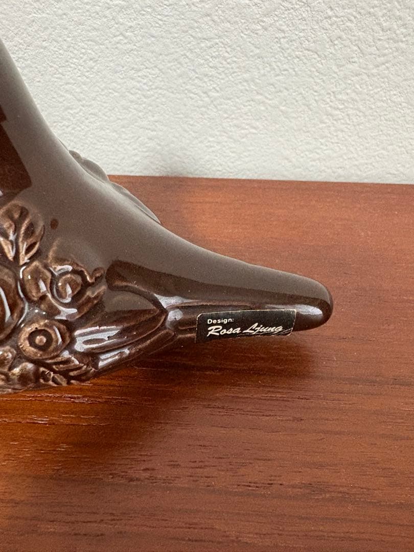 Rosa Ljung ロサユング　DECO社　鳥オブジェ　置物　ブラウン