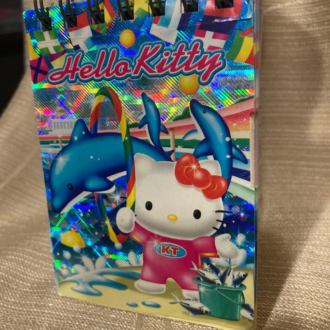 ハローキティキラキラメモ帳 &キティちゃん 水族館メモ帳 イルカショー2点激レア