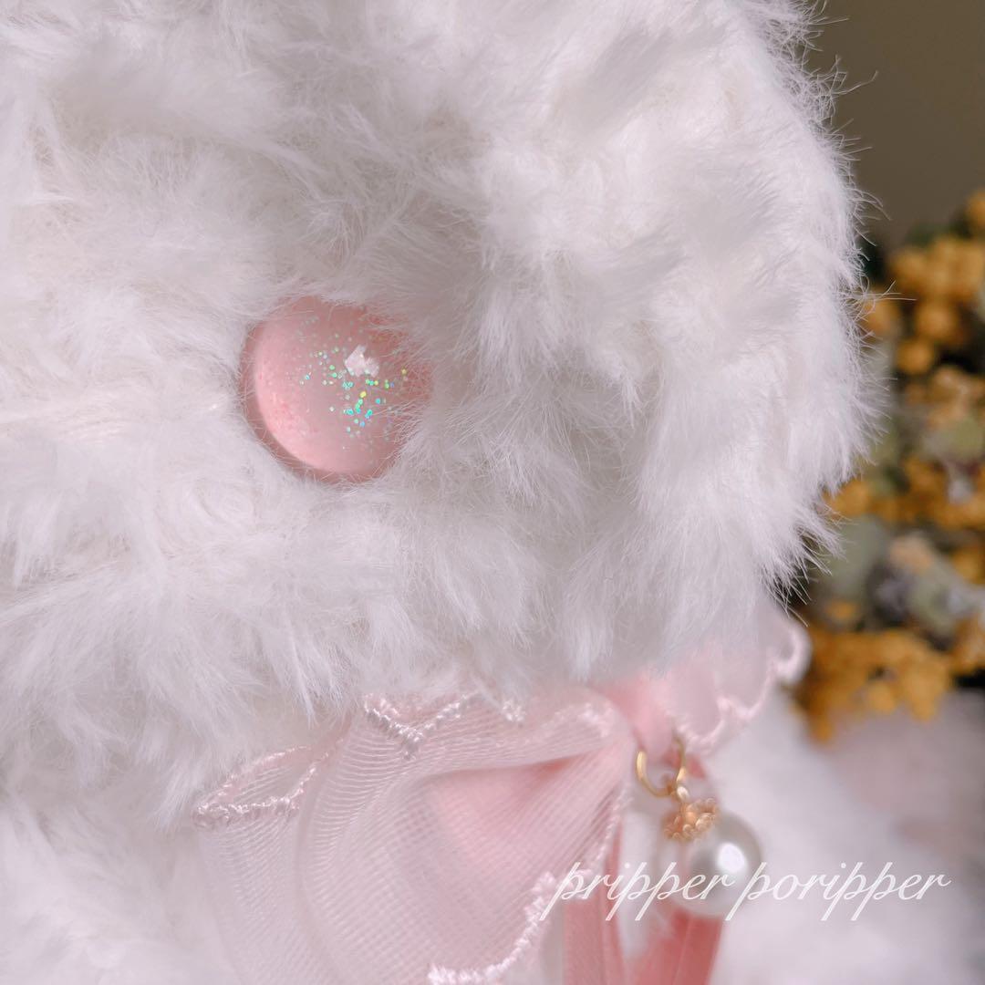 硝子の瞳をもつ　幻獣うさぎのあみぐるみ　垂れ耳　ロップイヤー　ぬいぐるみ