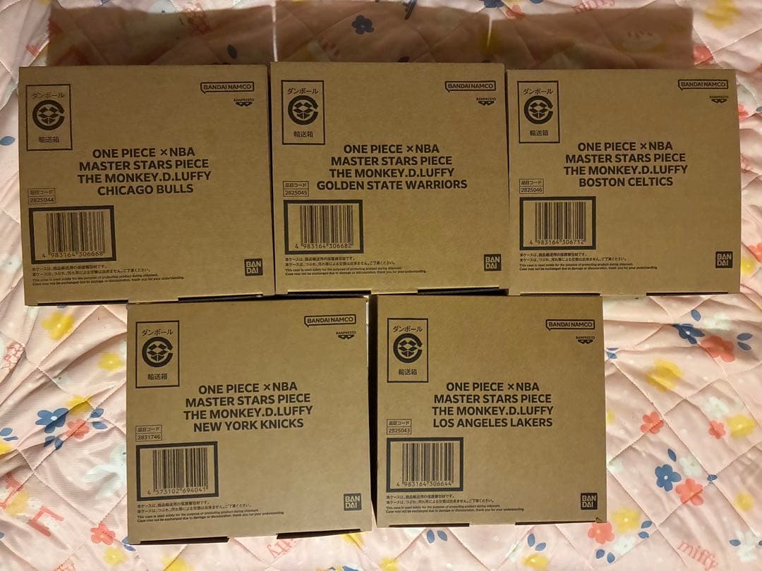 NBA ルフィ ワンピースベースショップ 5体セット 輸送箱未開封