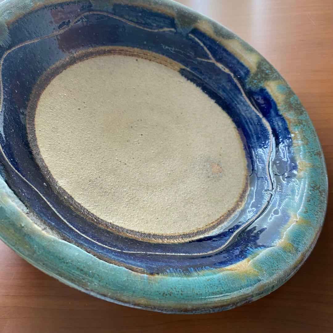 【読谷山焼北窯 】　やちむんの里　鉢　大皿　25cm