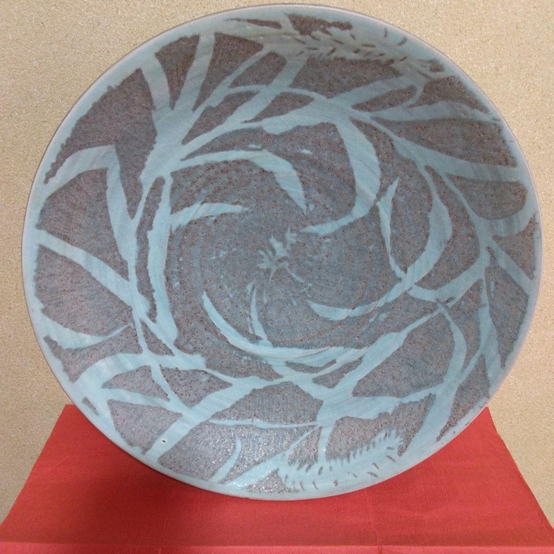 碧釉草紋盂-真千作。