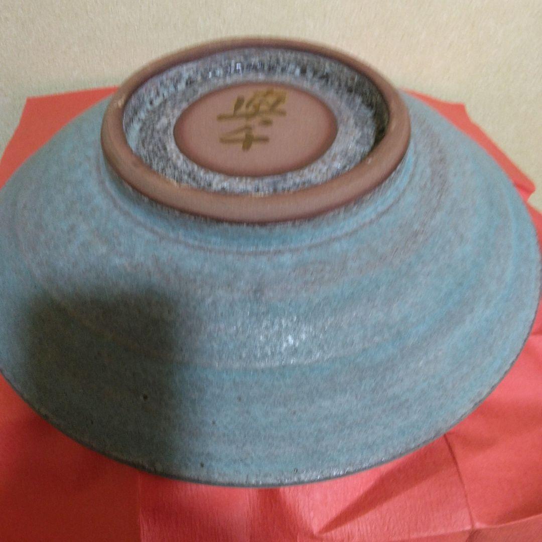 碧釉草紋盂-真千作。