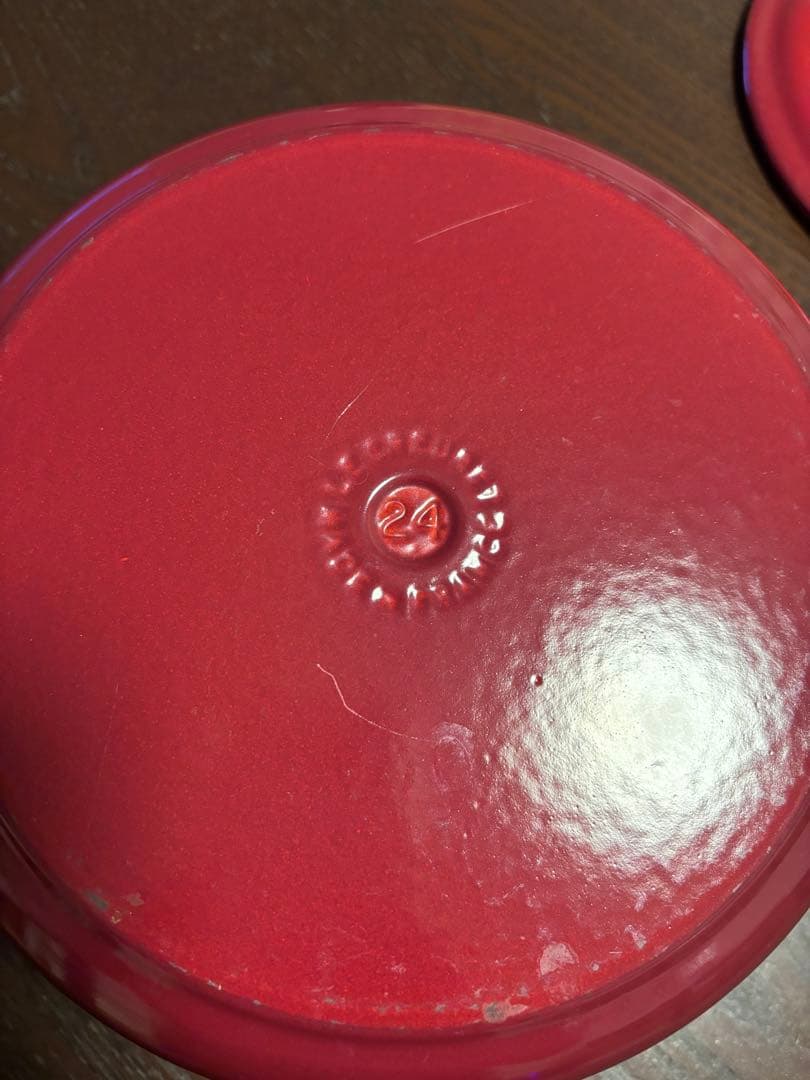 【値下げしました】LE CREUSET 赤 両手鍋 24cm