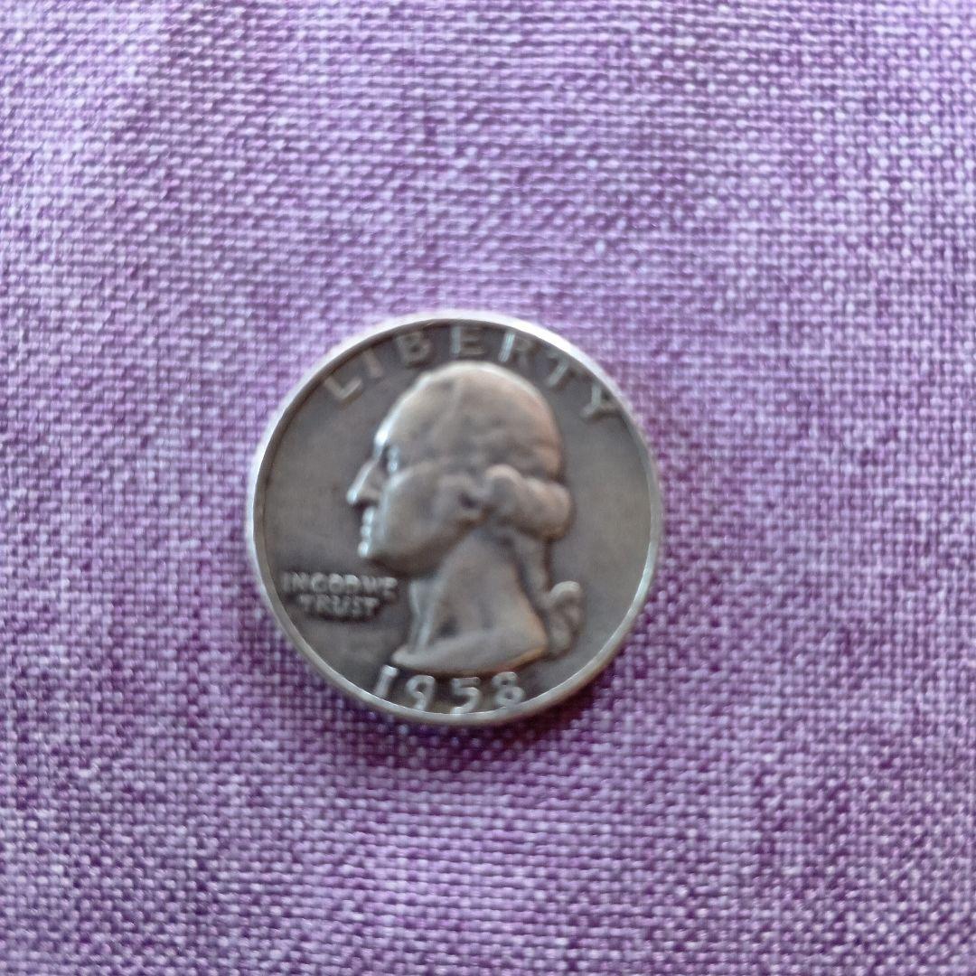 1958年アメリカクォータードル銀貨３枚セット