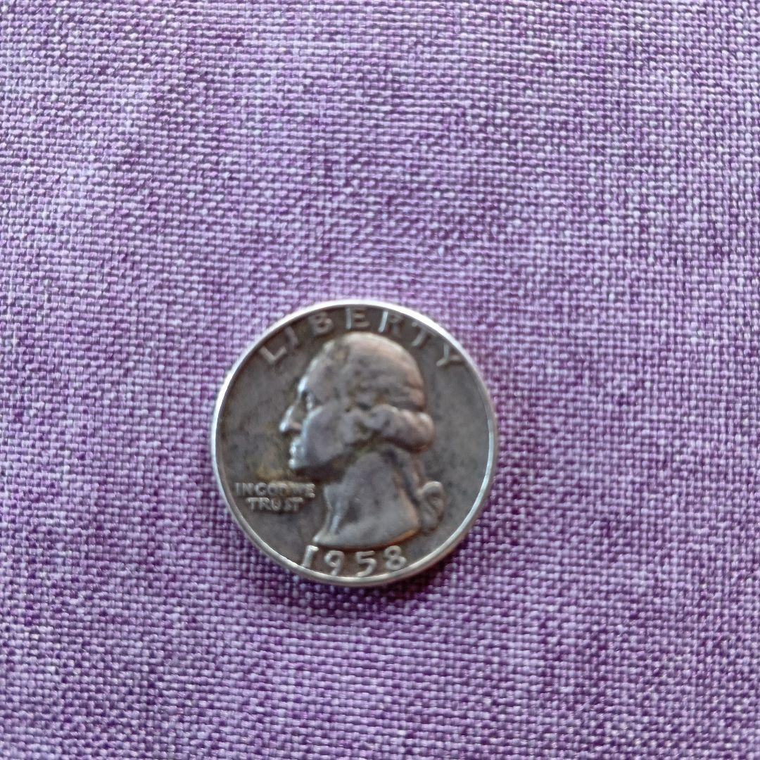 1958年アメリカクォータードル銀貨３枚セット