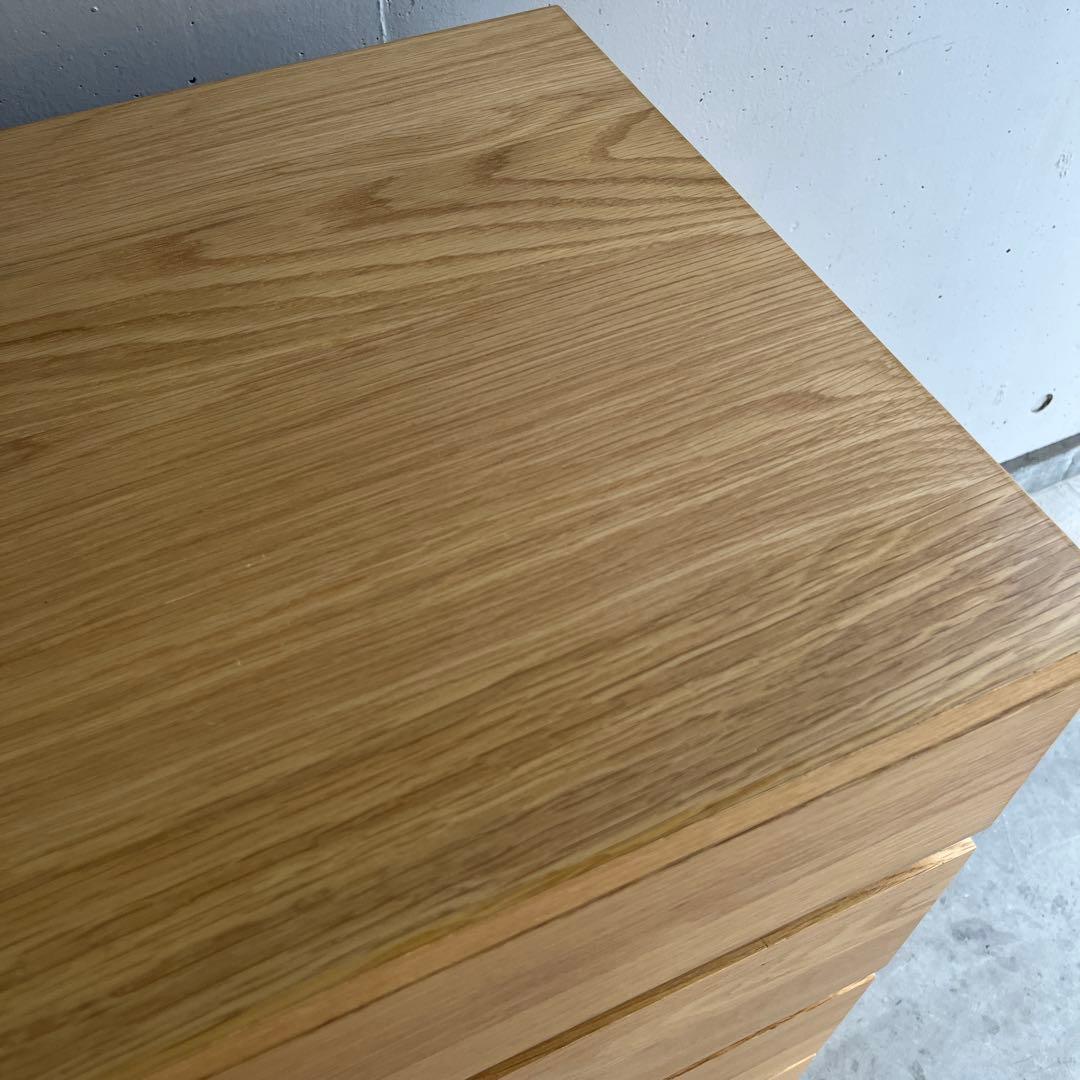 栗おこわ★無印 木製チェスト４段　オーク材