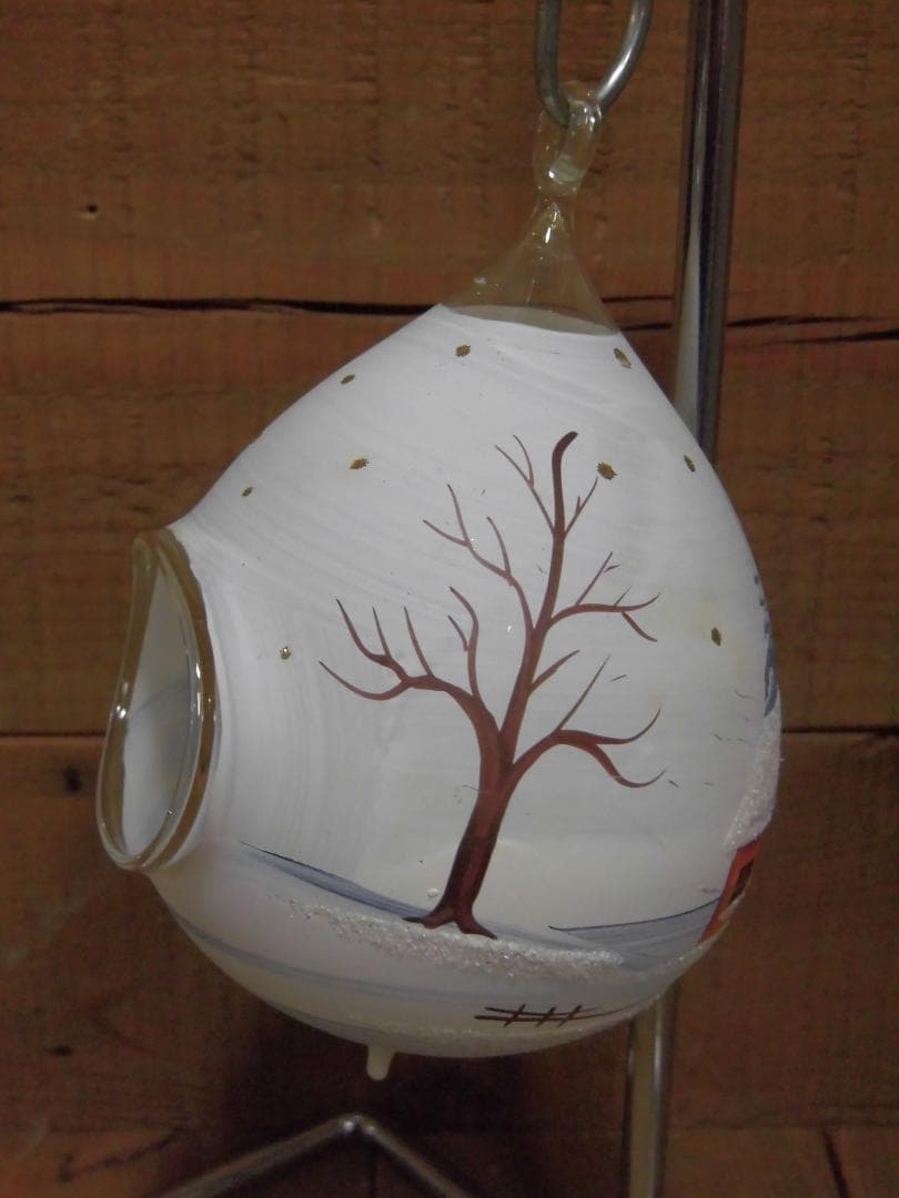 絵付きハンギングガラスボール／キャンドル／プランツポット　５点組　G13209