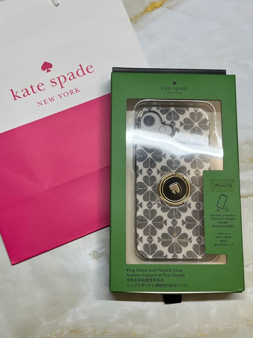 【新品未使用】01 ケイトスペード　iPhone16 スマホケース　カバー