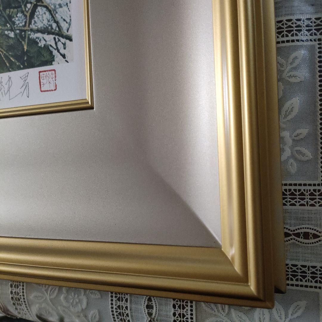 \"新品\" 後藤純男リトグラフ『春風塔映』発行 宝泉洞、共シール、ウコン布＆共箱付