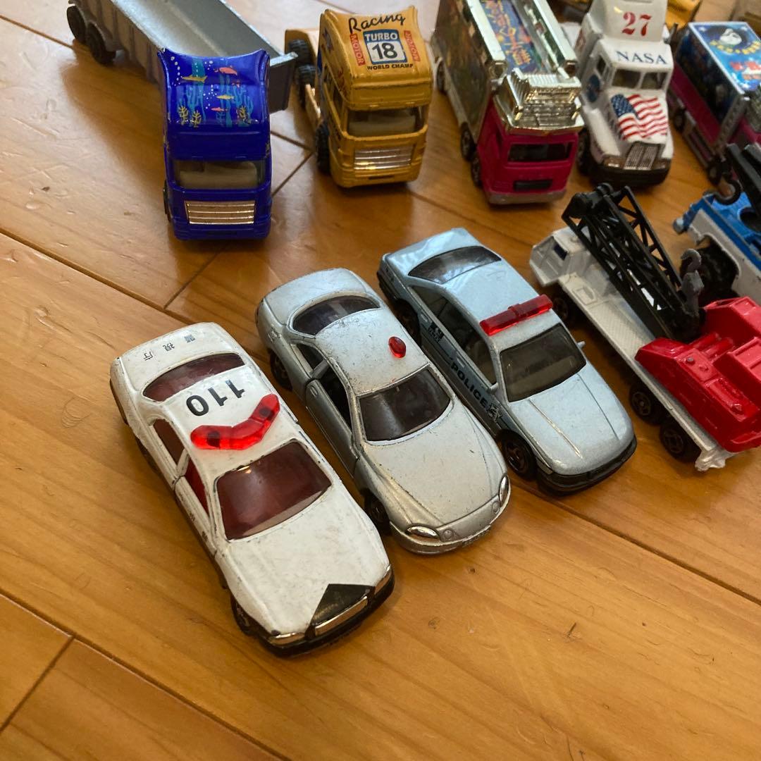 模型　ミニカー　トレーラー　デコトラ　バス　パトカー　JAF クレーン車