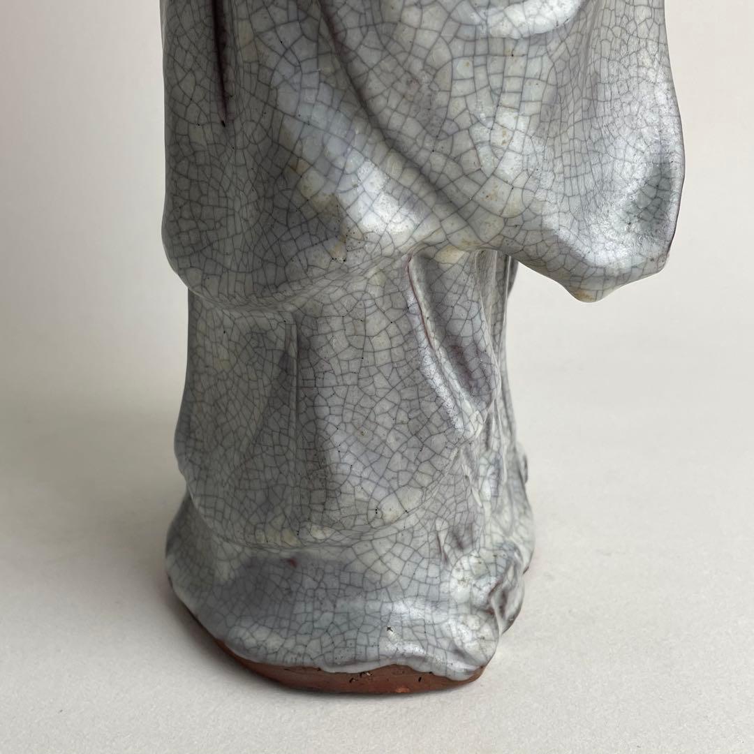 中国 古玩 石湾 石湾窯 在銘 細密 細工 人物 置物