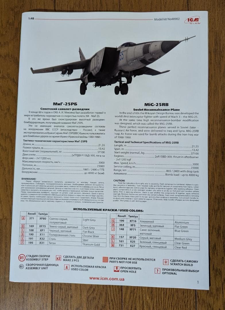 ICM 1/48 ミグ MiG-25 RB
